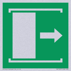 E033 safe condition door slides right to open